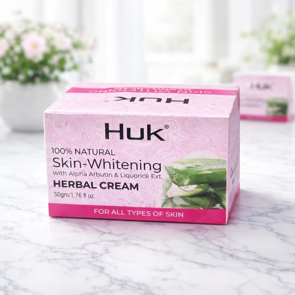 Huk Skin Whitening Cream 50gm Huk Skin Whitening Cream with Arbutin & Orange Oil